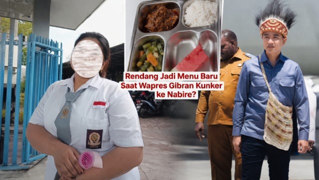 Bimsalabim! Gibran Datang Menu MBG Mendadak Mewah Tambah Rendang, Korwil Bilang Kedatangan Wapres Gak Ngaruh