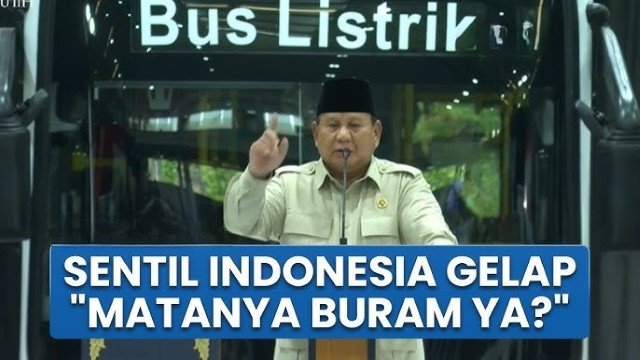 Sentil Narasi Indonesia Gelap, Prabowo Mungkin Mata Mereka Kurang Bagus!