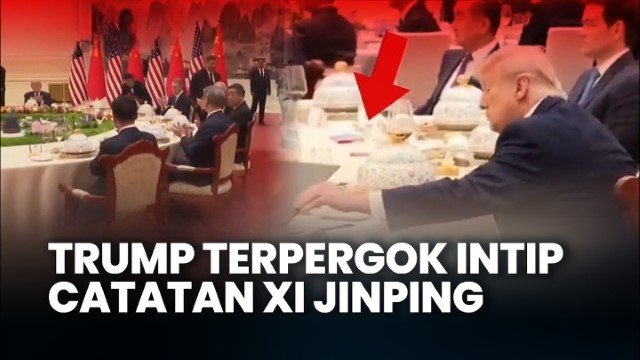 Dunia Heboh! Viral Video Trump Nekat 'Intip' Dokumen Rahasia Xi Jinping, Sengaja atau Spionase