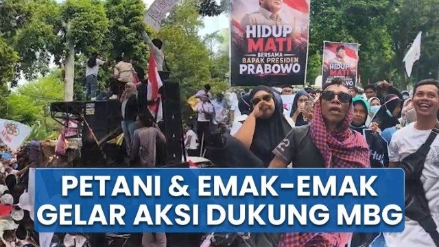 Pasang Badan Demi Makan Bergizi Gratis, Emak-Emak Warning Pengkritik Jangan Senggol Presiden Prabowo!