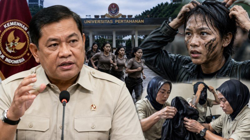 Geger Polemik Hijab Unhan! Kemenhan Buka Suara Lepas Hijab Saat Latsarmil Demi Keamanan & Leluasa Bergerak