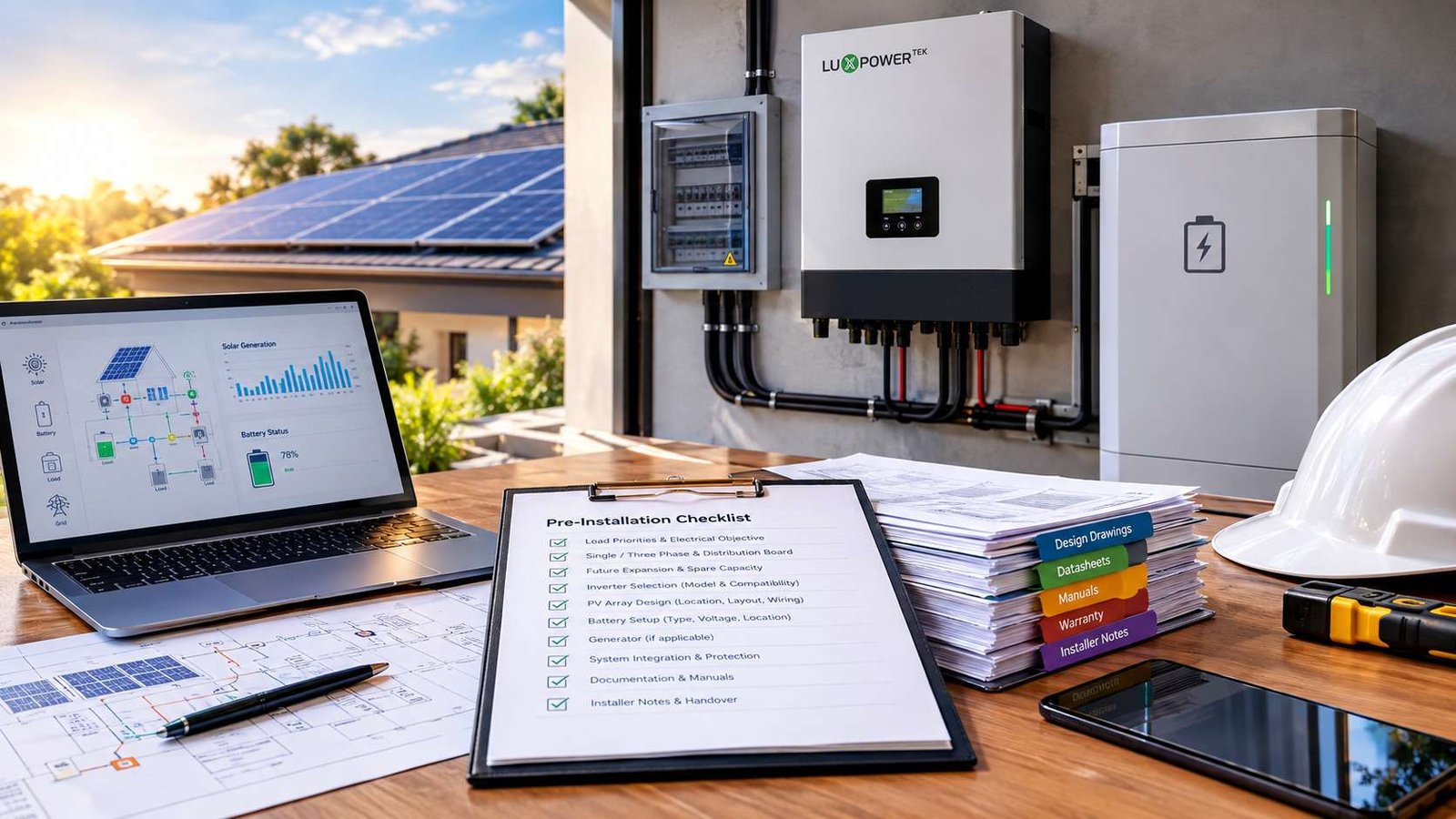 A Pre Installation Checklist for a Hybrid Inverter and Battery System