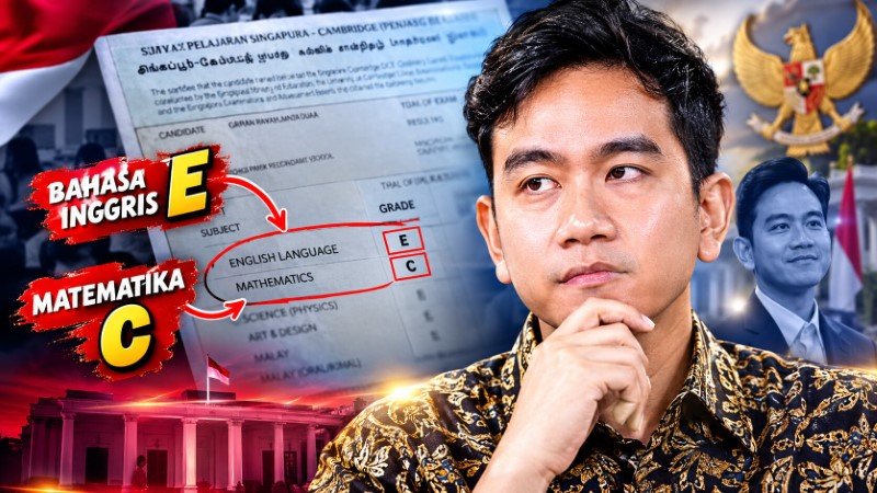 Nilai Rapor Gibran Saat Duduk di O-Level atau Kelas 10 Terkuak: Bahasa Inggris E, Matematika C!